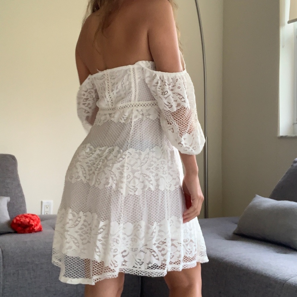 Free people off shoulder lace dress